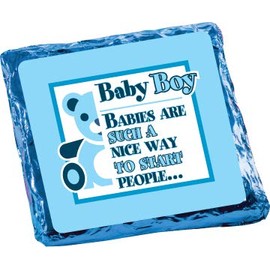 It's a Boy - Chocolate Covered Graham Crackers - 12 piece