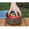 iBasingo Titanium Pot Pan Set Hanging Pot Camping Bowl Set