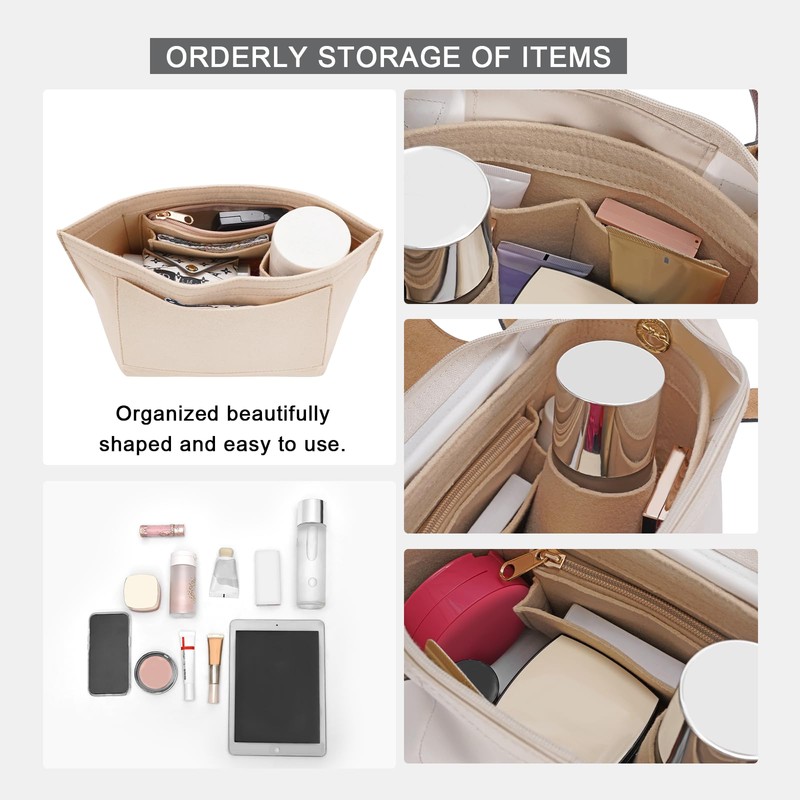 LOUKAYCCI Felt Purse Organiser Insert for Longchamp Le Pliage S
