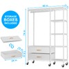 Ulif F3R Heavy Duty Clothes Rack（With Lockable Wheels）Freestanding Clothing Racks