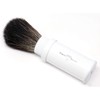 Edwin Jagger White Travel Shaving Brush (Black Synthetic)