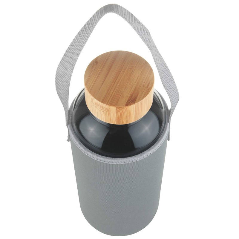 Ferexer 48 oz Sports Borosilicate Glass Water Bottle with Bamboo
