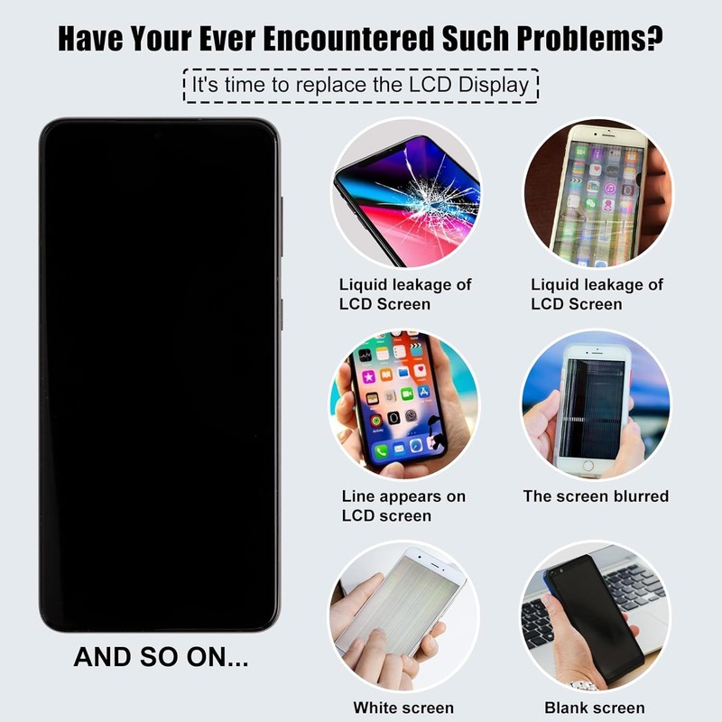 swark [With Frame][Support Fingerprint Function] New LCD Touch Screen Digitizer