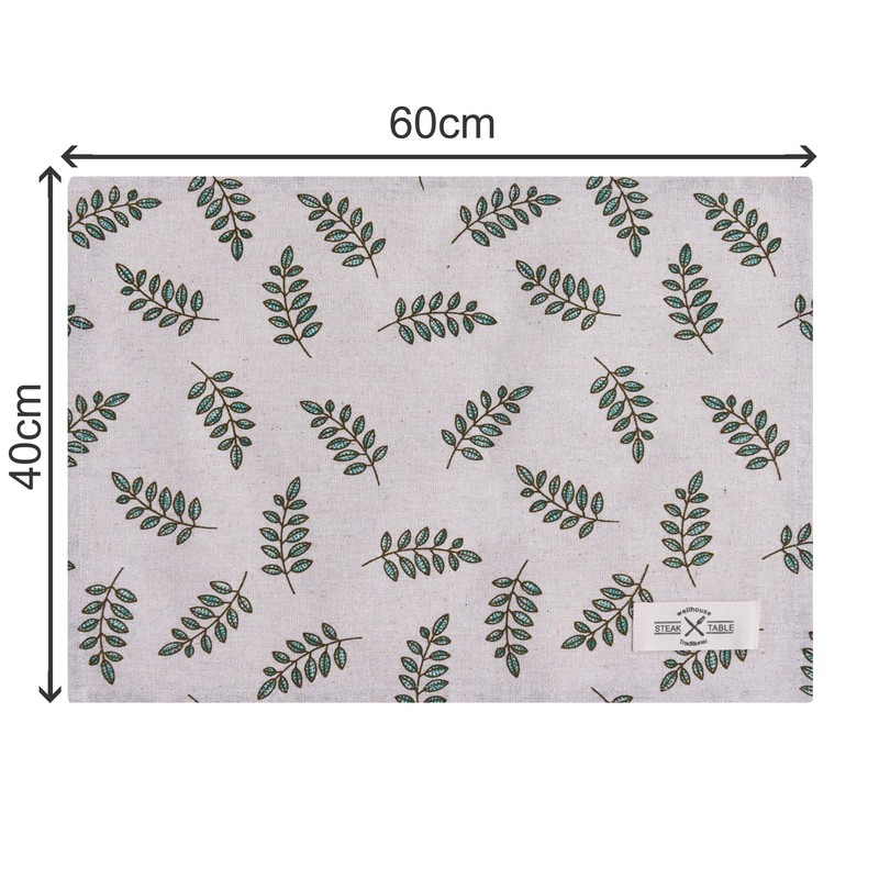wellhouse Cotton Linen Placemat, Improves Atmosphere, Lunch Napkin Cloth, Washable