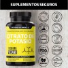 Citrato de Potasio 1000mg | Con Plátano en Polvo, Cúrcuma