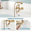 gotonovo Wall Mount Clawfoot Bathtub Faucet with HandHeld Spray and