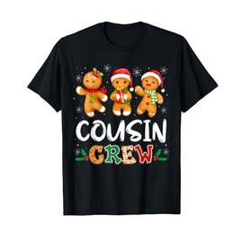 Cousin Crew Christmas Pajama Shirt Gingerbread Man T-Shirt