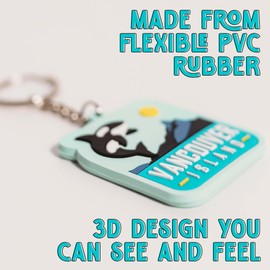 Vagabond Heart Philadelphia Keychain - Great PVC Rubber Philly Souvenir Keyring