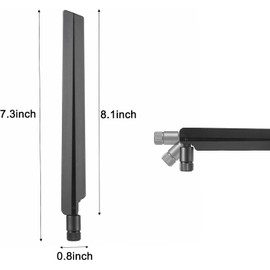 WiFi 6E Tri-Band 2.4GHz + 5 GHz + 6GHz Omnidirectional WiFi 6 Antenna Aerial for PC Desktop Computer PCI-E Wireless WiFi 6 6E Router Hotspot Network Range Extender Booster (Pack of 2), Supaerial