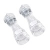 2Pcs Acrylic Manual Grinder Transparent Pepper Salt Mill Spice Jar