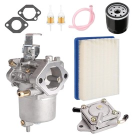 10L0L Golf Cart Carburetor Fuel Pump and Tune Up Kit for FE290 Club Car DS Precedent Turf Carryall Gas Model 1998-Up Air Oil Fuel Filter Replaces OEM 101805601 101905601 1016438 1016439