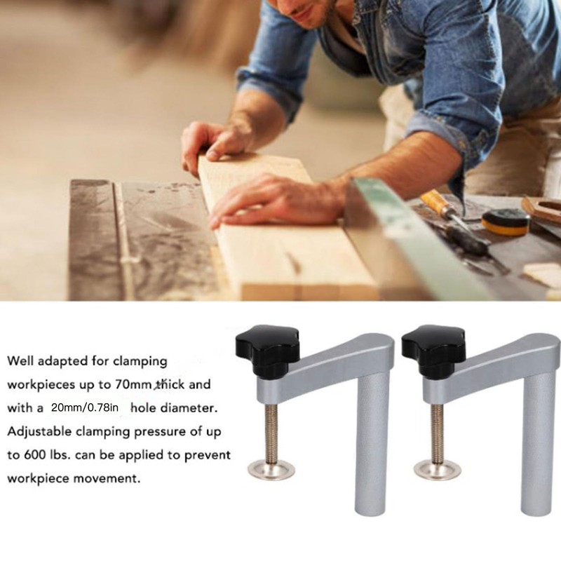 20 mm Bench Dog Clamp, 2 Pieces Aluminium Alloy Bench