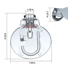 UOIENRT Gas Tank Door Cover, Compatible with 1999-2006 Chevy Silverado GMC Sierra 1500 2500 3500 Trucks with Steel Bed Replacement for # 0856-029,1054493, 15124080