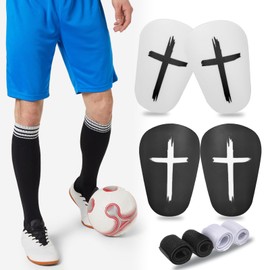 Mini Shin Guards Soccer, 2 Pairs Soccer Miniature Shin Guards for All Ages,Extra Small Protective Equipment shin Guards and 2 Pairs Shin Guards Strap Shin Fixed Straps, Calf Protective Gear Shin