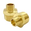 Hooshing 2PCS 1/4" NPT Male to 3/4" NPT Male Brass