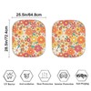 Drydeepin 70S 80S Hippie Groovy Flower Pattern Car Windshield Sun