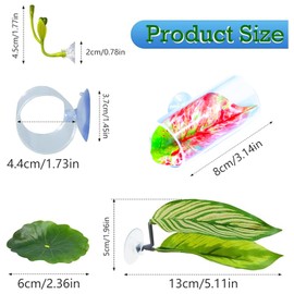 5-Piece Betta Fish Tank Decorations Set for – Soft Silk Aquarium Plants, Acrylic Cave Hideout & Tail-Safe Resting Ledges, Natural Habitat Decor with Extra Suction Cups