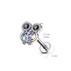PiercedOff 316L Surgical Steel Labret with Jewelled Owl - Length