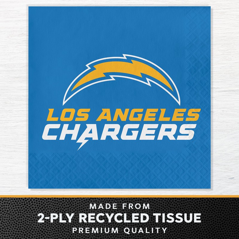 Trendware Los Angeles Chargers Napkins, 48 ct