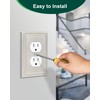TREEWELL 6-Pack Duplex Outlet Cover Plate, Metal Wall Plates for