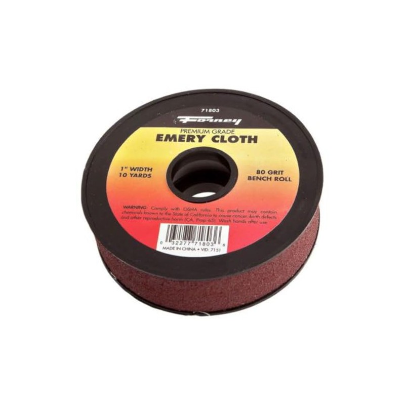 Forney 71806 Emery Cloth, 320-Grit, 1-Inch-by-10-Yard Bench Roll