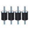 X AUTOHAUX 4pcs M6 Anti Vibration Rubber Isolator Mount 20x25mm