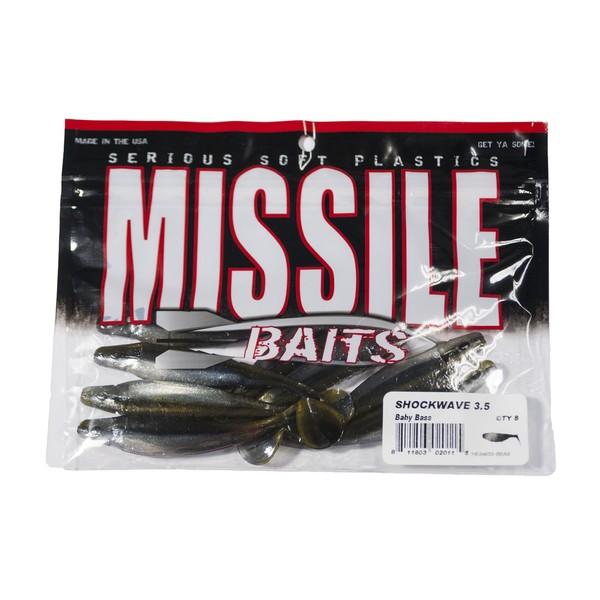 Missile Baits MBSW35-BBAS Shockwave 3.5 Bait, Baby Bass
