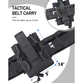 ELVO Handcuff Holster, Open Top Handcuff Case, Law Enforcement Hand-Cuff Pouch for Duty Belt and MOLLE Tactical Vest (1)