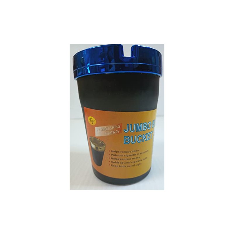 Eclipse Portable Metallic Top Ashtray (Blue)