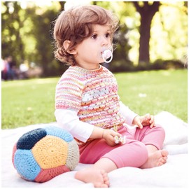 Rico Design Baby Cotton Soft Print Dark Azalea Yellow (032) Baby Wool Multicoloured for Knitting and Crocheting