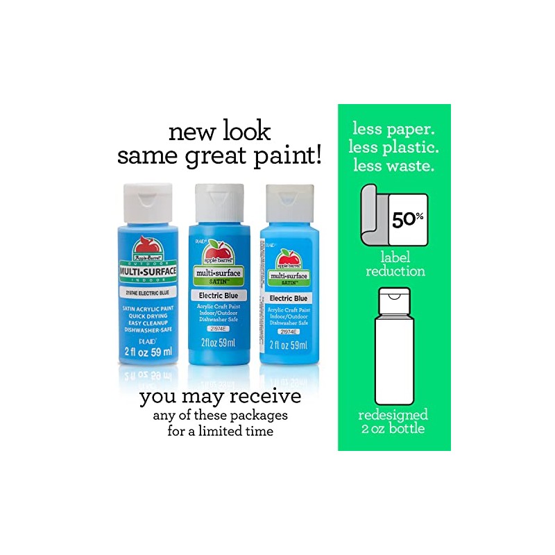 Apple Barrel Acrylic Paint, Black (Pack of 3) 2 oz,