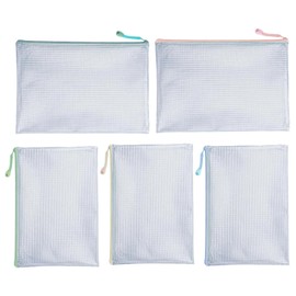 Clear Zipper Pouches - A4 File Storage Bags Zippered Pouch - Waterproof Organization Pencil Case for Classroom School Office Board Games Cosmetics Travel