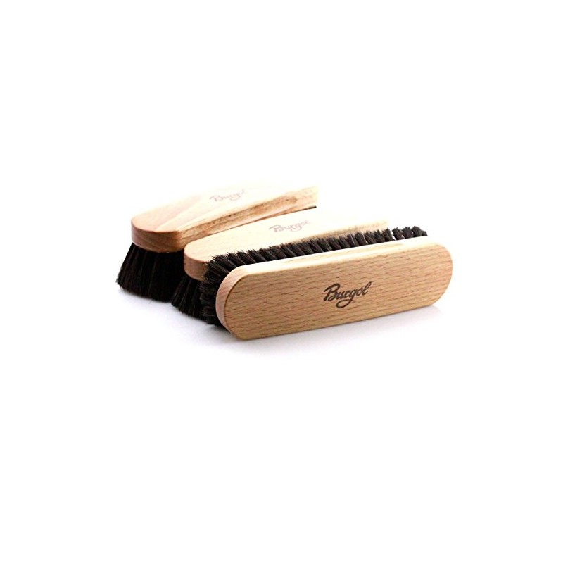 Solitaire Shoe shine brush from 100% Horsehair - helles Rosshaar,
