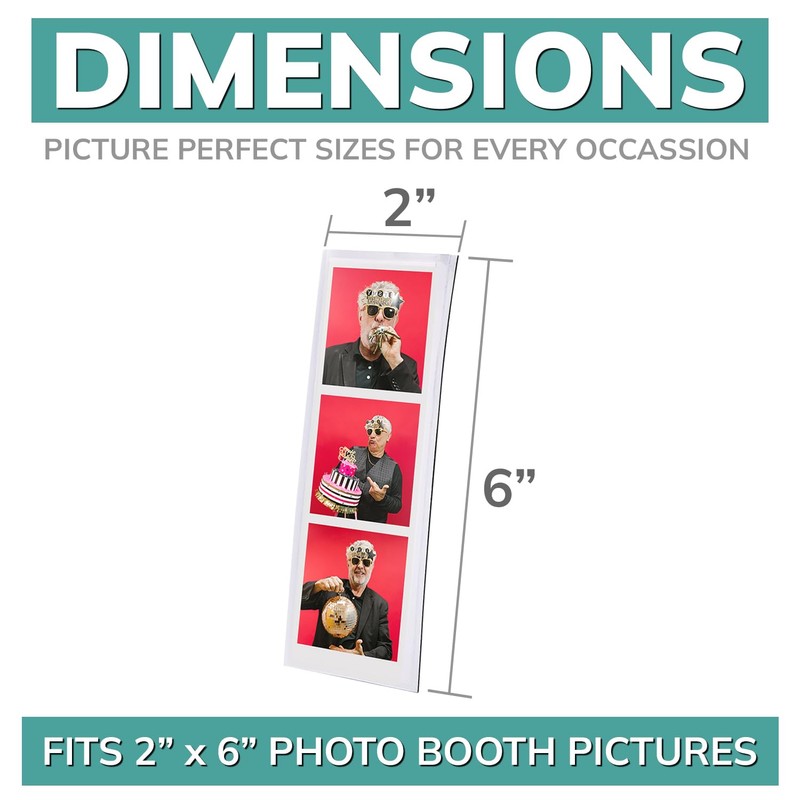pbf PHOTO BOOTH FRAMES 2x6 Magnetic Picture Frames for Refrigerator