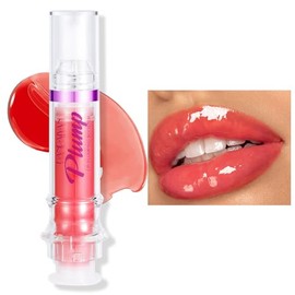 Aceite estimulador natural de labios picantes Erinde, ultrahidratante y nutritivo, voluminizador de labios con acabado brillante para mujeres y niñas,