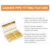 GASHER 104Pcs Brass Pipe Fittings Assortment Kit, Reducing Adapter, Hex