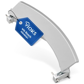 VIOKS Door Handle Silver with Axles Replacement for 00648581 & 00751783 - Siemens Constructa Bosch Washing Machine Handle & Washer Dryer Door Handle Plastic