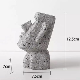 ULLMYYL Eyeglasses Holder - Glasses Stand Desk Sunglasses Display, Resin Easter Island Statue Eyewear Holder Moai Ornament Home Office Decor