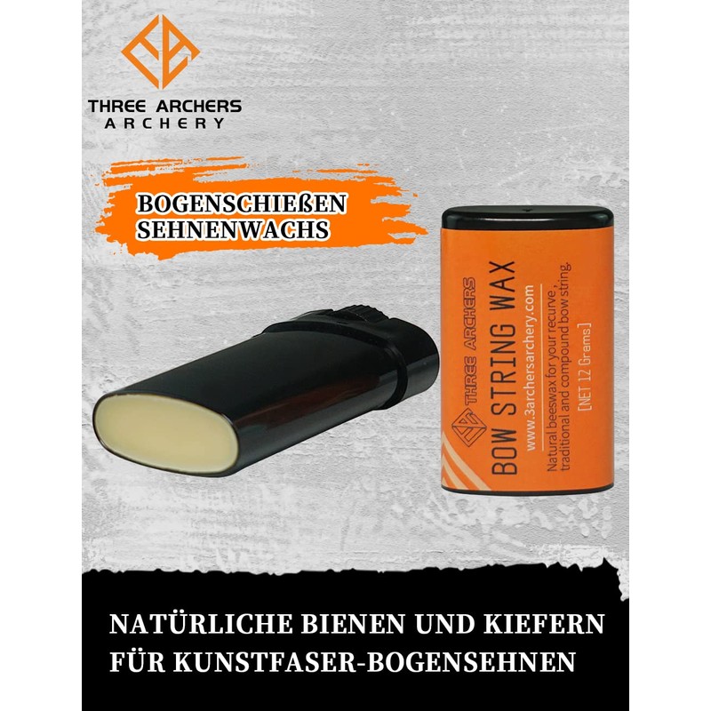 THREE ARCHERS Tendon Wax Archery Large Capacity Natural Beeswax Crossbow