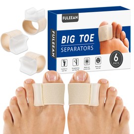FULEEAN Toe Separator for Overlapping big Toes,Big Toe Spacers for Bunion,Toe Corrector for Big Toe Alignment and Overlap Toe,Prevent Rubbing and Relieve Pressure,fit well in shoes.