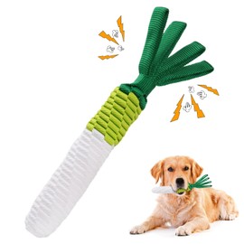 LIFLIX Dog Rope Toy, Tug of War Dog Toy, Cute Carrot Dog Toy with Crinkle Paper Tags, Radish