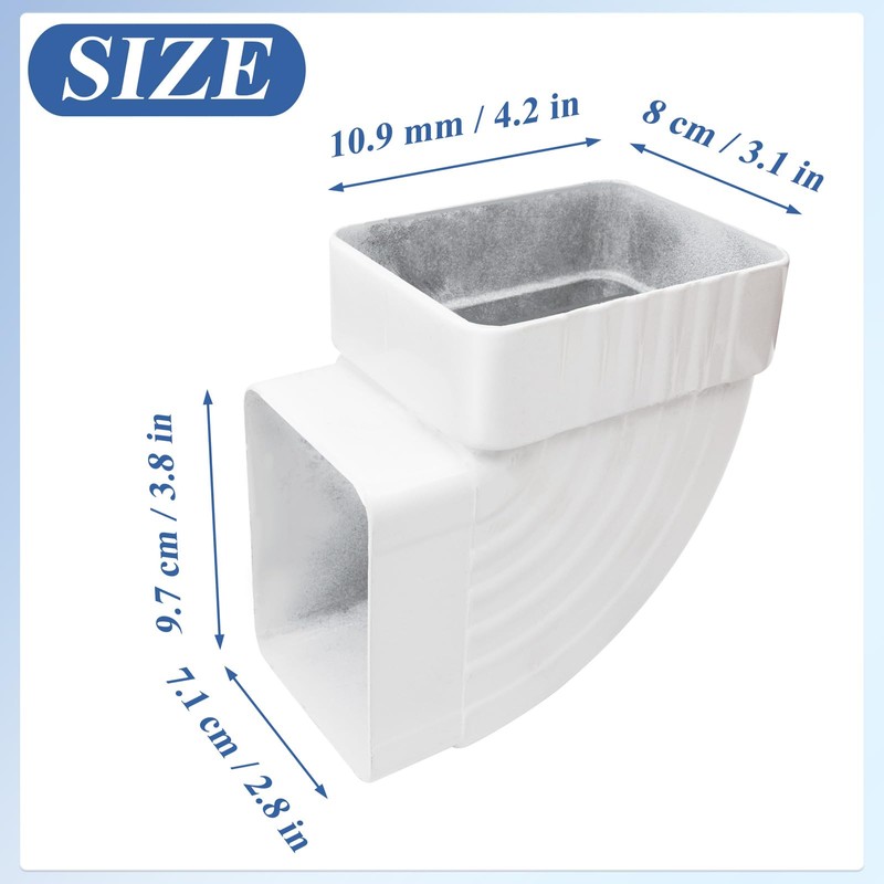 Gutter Elbow 3x4 90 Degree Downspout Elbow Gutter Connector Roofing