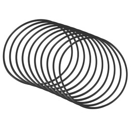 QUARKZMAN 63 mm x 59 mm x 2 mm Nitrile Rubber O-Rings x 10 Pieces Round Sealing Disc for Tap Plumber Repair Seal Connection [Black]