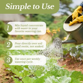 LEAVES AND SOUL Professional Liquid Cucumber Fertilizer | 5-1-5 Concentrate, Liquid Plant Fertilizer for Garden, Healthy Produce, Good Harvest, Multi-Purpose Blend & Gardening Supplies | 8 oz