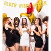 Older Wiser Hotter Glitter Banner Funny Birthday Banner for Women