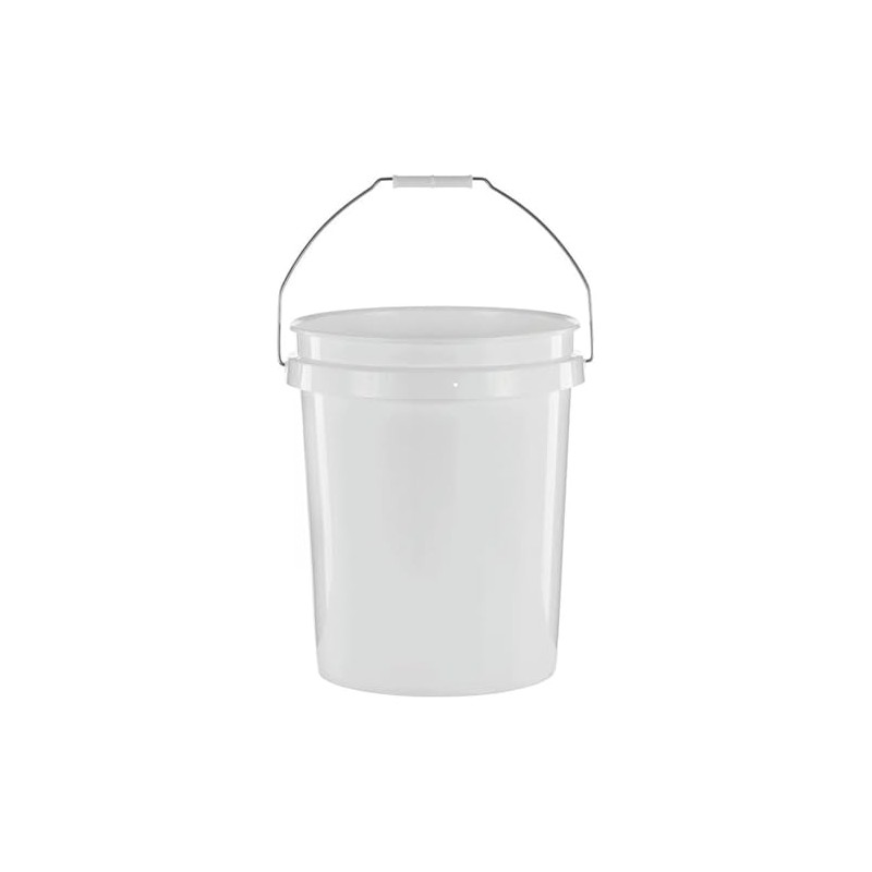 (2 Pack) 5 Gallon Round Utility Bucket, Comfort Handle, Plastic,