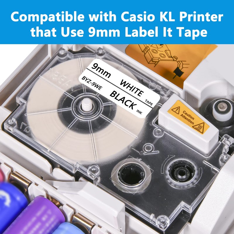 Weemay XR-9WE Compatible for Casio It Label Tape Cartridge Replacement