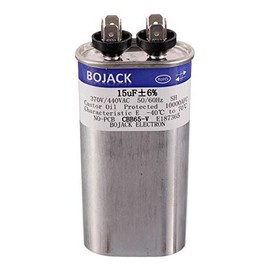 BOJACK 15 uF ±6% 15 MFD 370V/440V CBB65 Oval Run Start Capacitor for AC Motor Run or Fan Start and Cool or Heat Pump Air Conditione