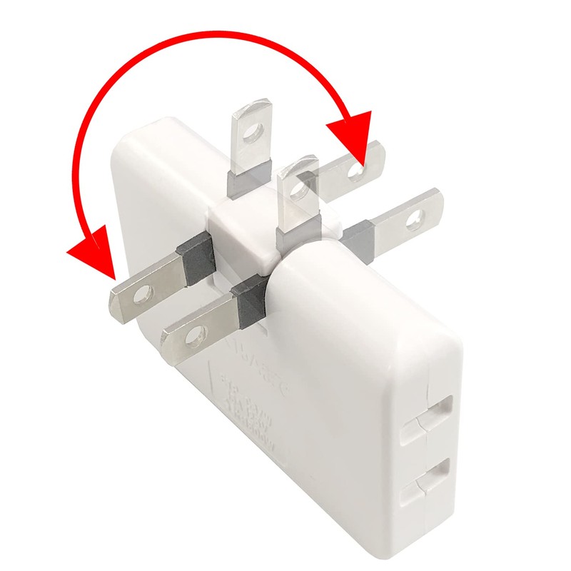 F-FACTORY FE-ETP-C3W Power Strip Snap Tap Corner Tap (3 Outlets)