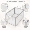 Transparent PVC Storage Box for Clothing – Foldable Steel-Frame Organizer
